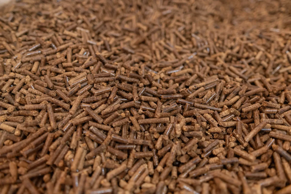 wood pellet product of indonesia especially produced by santomo biomass indonesia has dark brown color that reflected the good quality product